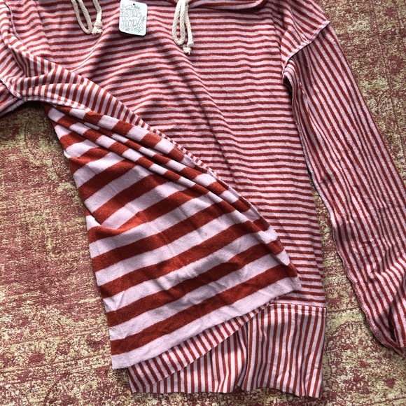 Free People shoulders and stripes hoodie - Picture 2 of 4